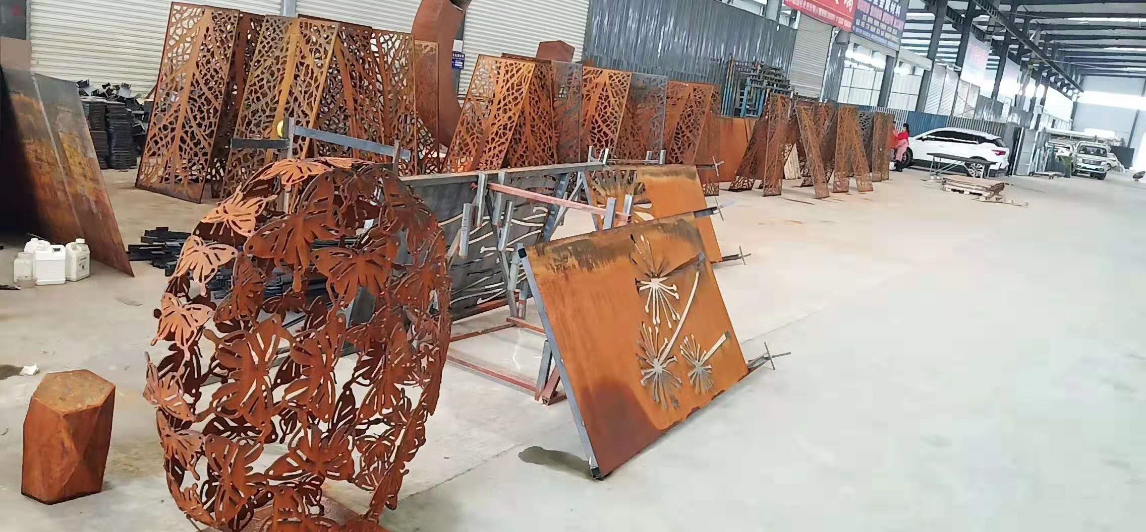西安耐候钢板艺术造型加工