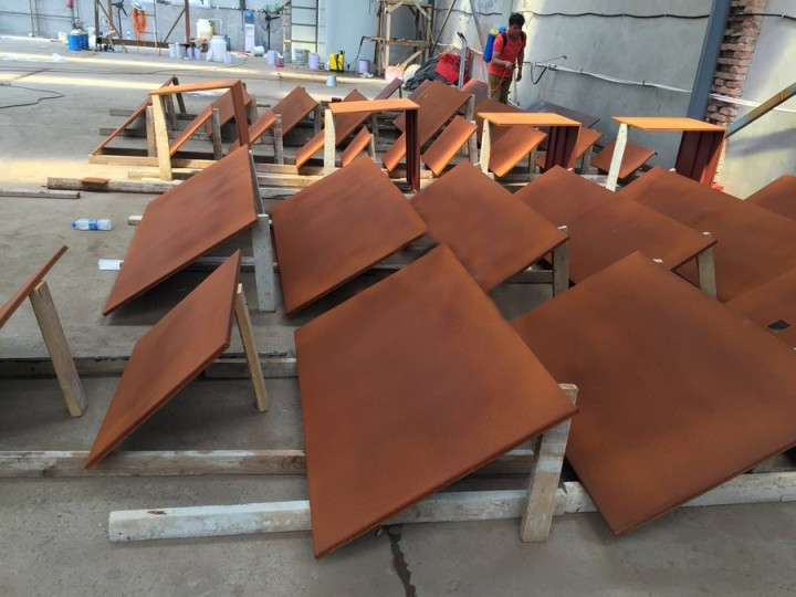 西安红锈耐候钢板作锈加工
